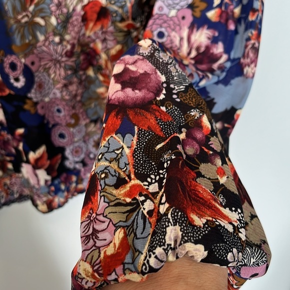 Daytrip Y2K Mixed Floral Long Sleeve Blouse – Size Large – Boho Vibes - Picture 3 of 7